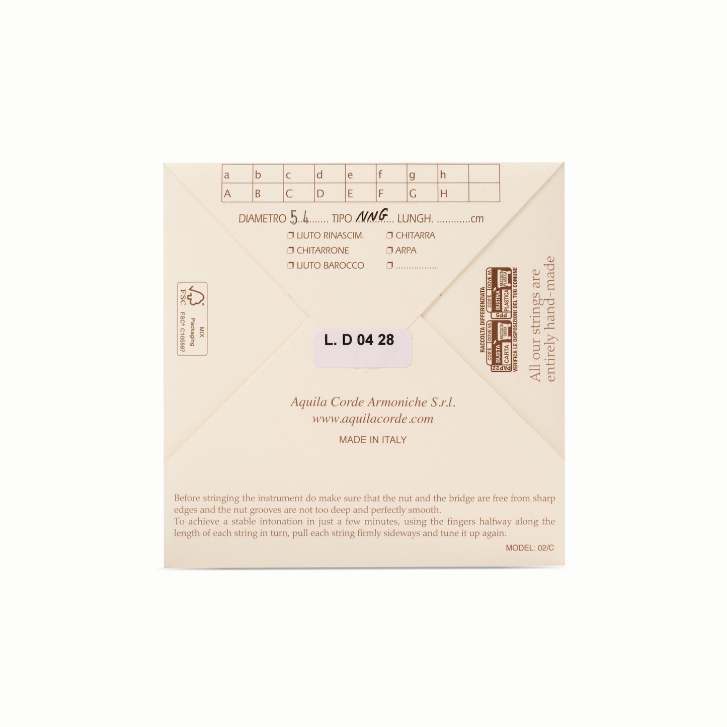 Aquila String Set – Baroque Lute 11-course